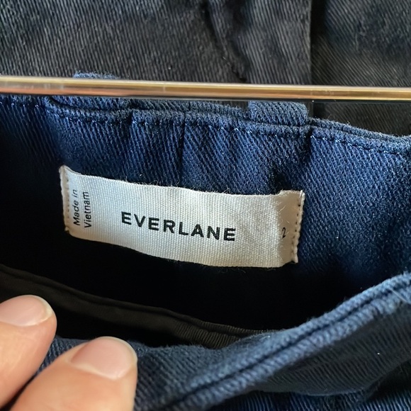 Everlane Twill Navy Trouser Wide Leg Pants - Picture 7 of 9